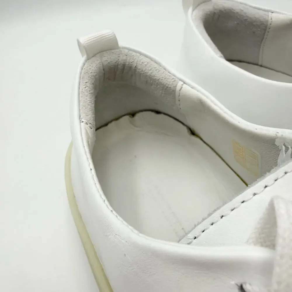 Wolf & Shepherd Cruise Lace Up Sneakers Mens 8 Womens 9.5 White Leather NIB